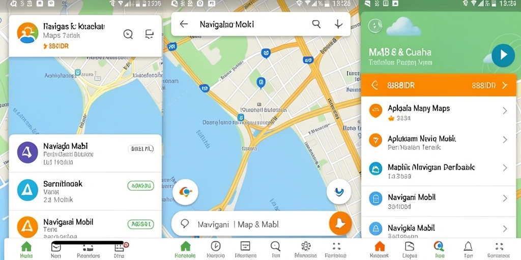 Antarmuka aplikasi 888IDR yang intuitif untuk navigasi mobil.