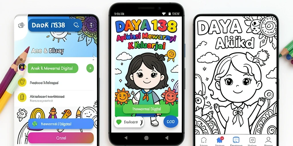 Antarmuka pengguna DAYA138 dengan alat mewarnai yang menarik.