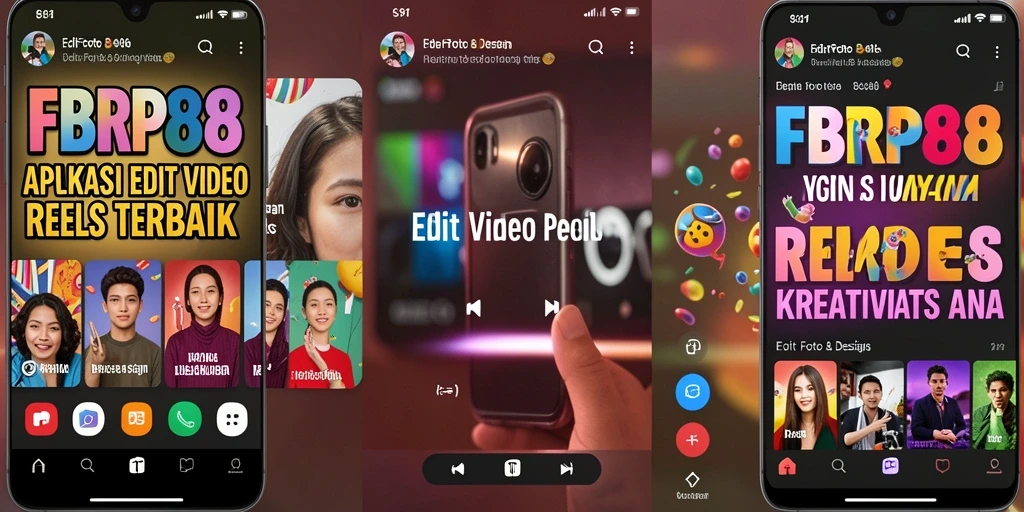 Tampilan antarmuka aplikasi FBRP88 yang menarik dan mudah digunakan untuk Edit Video Reels.