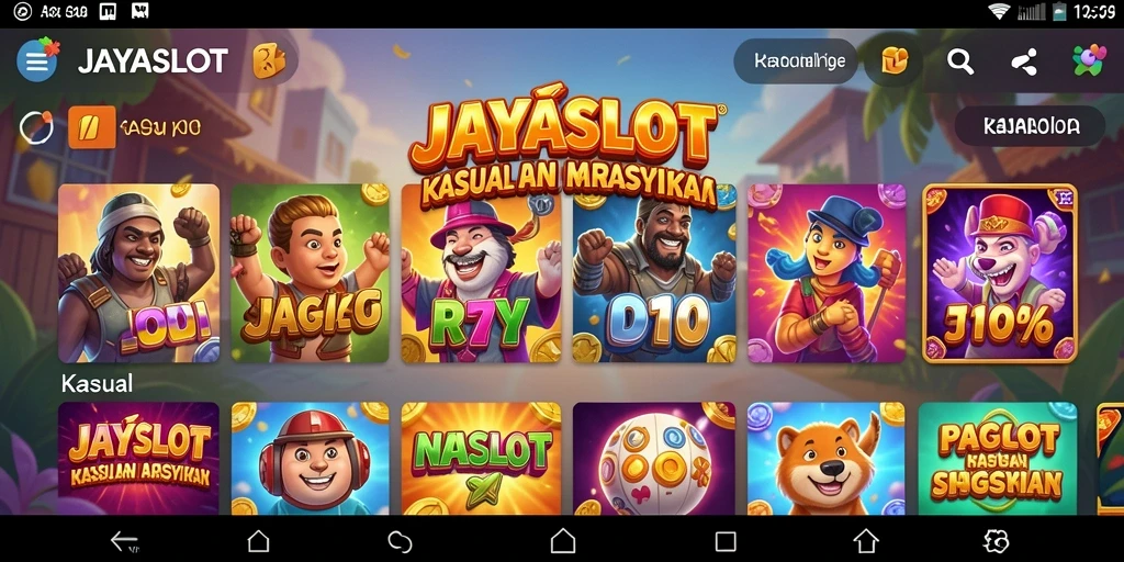 Tampilan antarmuka JAYASLOT yang menarik dan mudah digunakan.