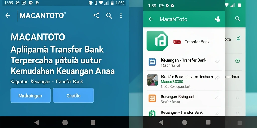 Tampilan antarmuka aplikasi Transfer Bank yang sederhana dan efisien.