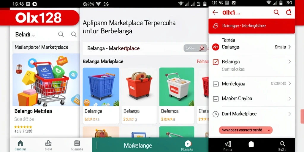Screenshot aplikasi OLX128 menampilkan antarmuka pengguna yang sederhana dan fungsional.