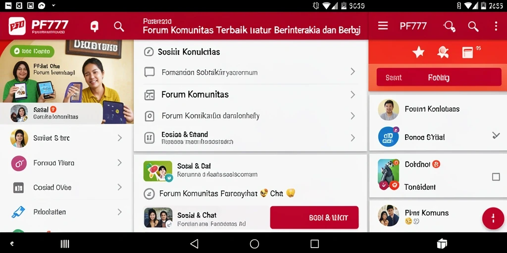 Tampilan antarmuka PF777 yang sederhana dan menarik.