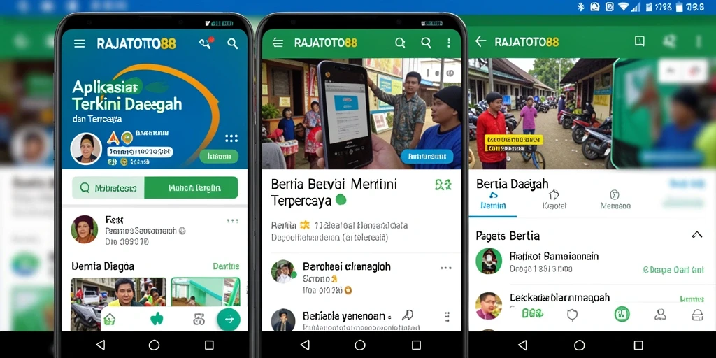 Tampilan antarmuka aplikasi RAJATOTO88 yang informatif dan menarik.