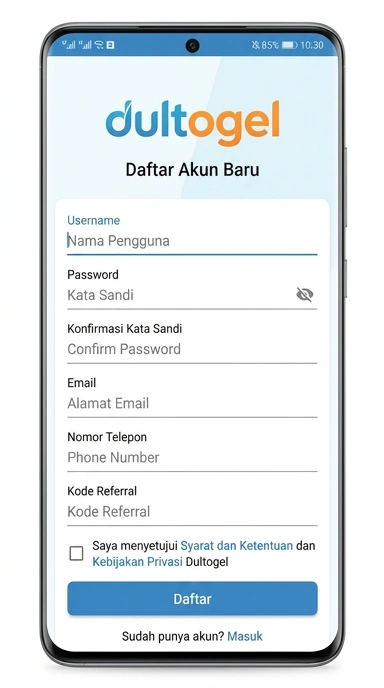 Buat Akun Baru dultogel dengan Mudah dan Cepat